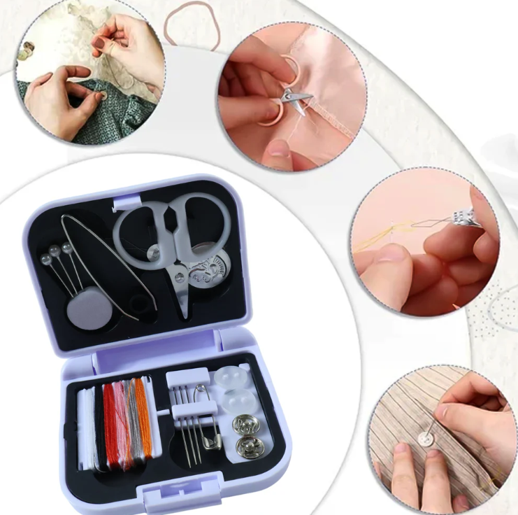 Compact Sewing Kit with Storage Box for Home (1 Set with Box)