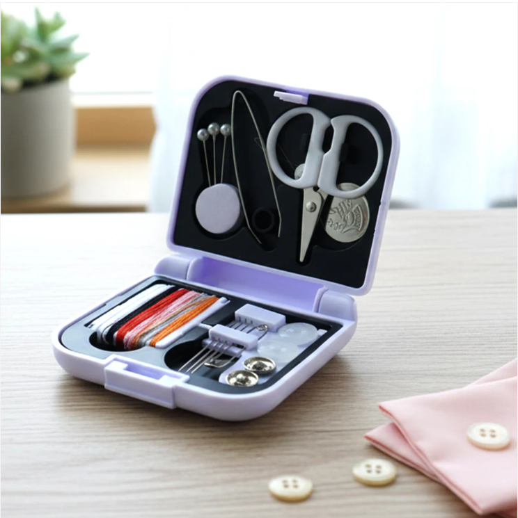 Compact Sewing Kit with Storage Box for Home (1 Set with Box)